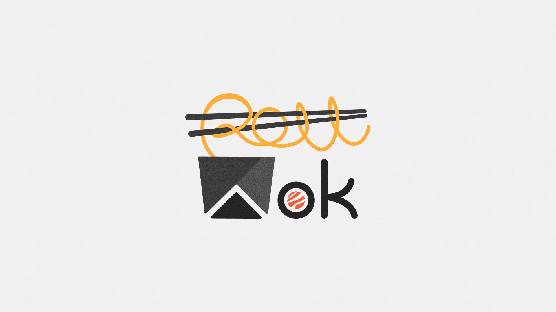 Разработка логотипа суши-бара «Roll Wok Club» в Липецке